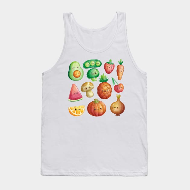 Kawaii Food Tank Top by DDP Design Studio